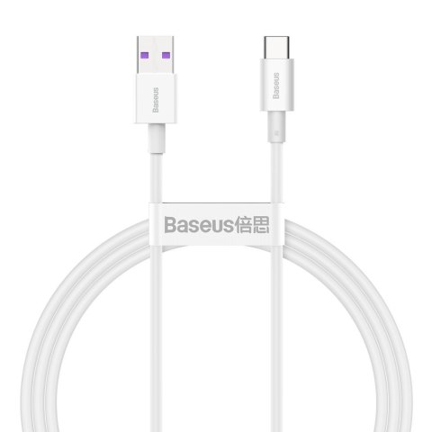 Kabel przewód Superior USB - USB-C 66W 6A 1m - biały BASEUS