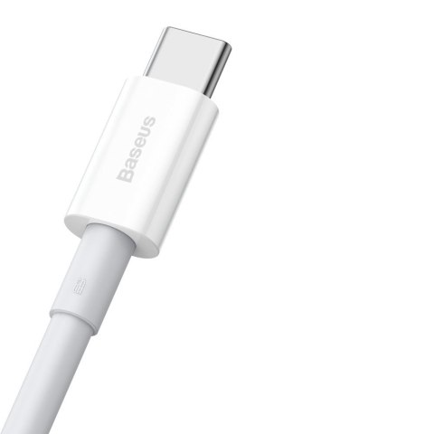 Kabel przewód Superior USB - USB-C 66W 6A 1m - biały BASEUS