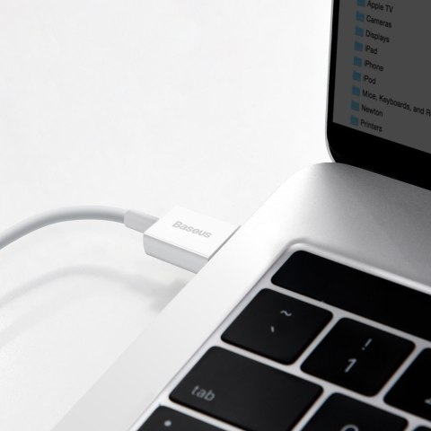 Kabel przewód Superior USB - USB-C 66W 6A 1m - biały BASEUS