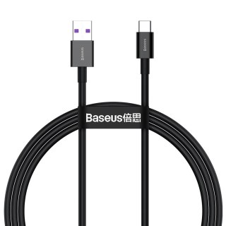 Kabel przewód Superior do Huawei USB - USB-C 11V / 6A SuperCharge 1m - czarny BASEUS