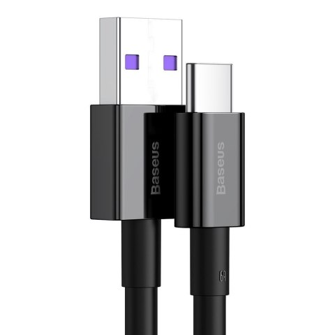 Kabel przewód Superior do Huawei USB - USB-C 11V / 6A SuperCharge 1m - czarny BASEUS