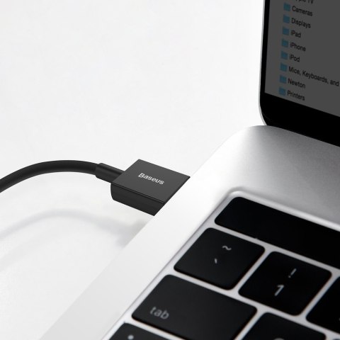 Kabel przewód Superior do Huawei USB - USB-C 11V / 6A SuperCharge 1m - czarny BASEUS