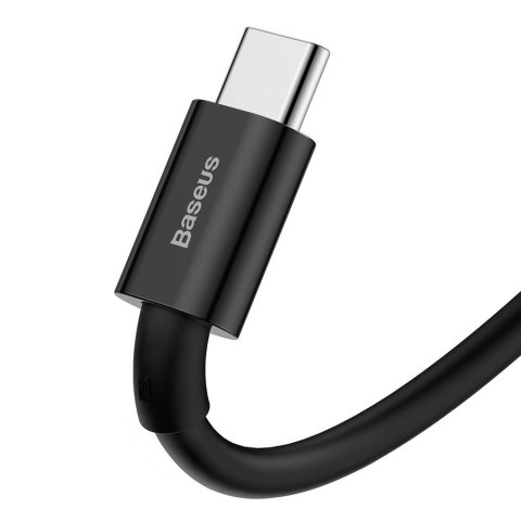 Kabel przewód Superior do Huawei USB - USB-C 11V / 6A SuperCharge 1m - czarny BASEUS