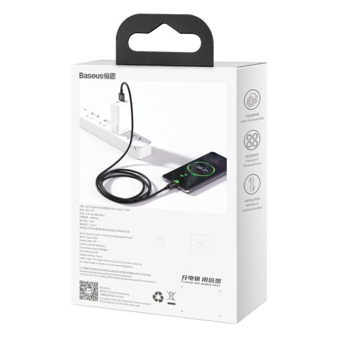 Kabel przewód Superior do Huawei USB - USB-C 11V / 6A SuperCharge 2m - czarny BASEUS