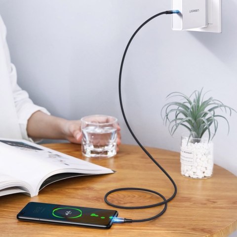 Kabel przewód USB-C - USB-C Power Delivery Quick Charge 1m - szary UGREEN