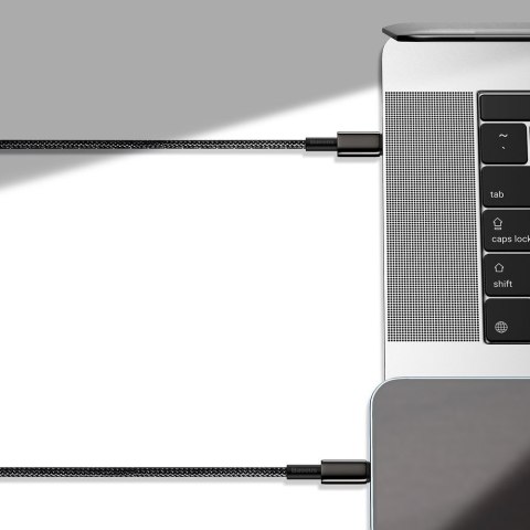 Kabel przewód do iPhone USB-C - Lightning szybkie ładowanie 20W 2m - cały czarny BASEUS
