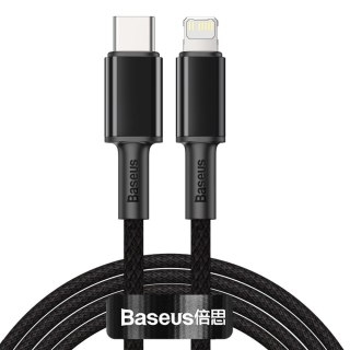 Kabel przewód do iPhone USB-C - Lightning szybkie ładowanie 20W 2m - czarny BASEUS