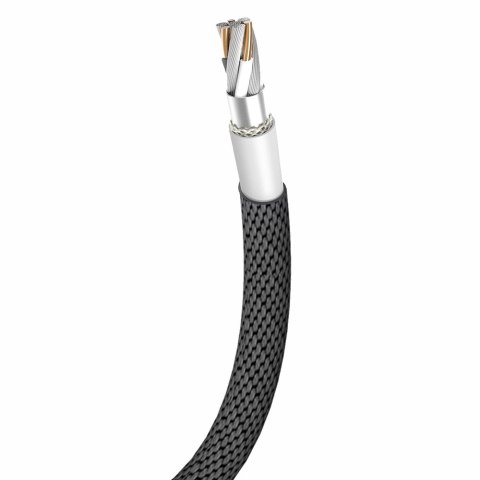 Kabel przewód w materiałowym oplocie USB - iPhone Lightning 1.8m - czarny BASEUS