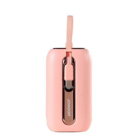 Powerbank 10000mAh Colorful Series 22.5W z kablami USB-C i Iphone Lightning różowy JOYROOM