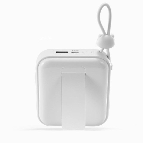 Powerbank z podstawką kabel USB-C i Iphone Lightning Cutie Series 10000mAh 22.5W biały JOYROOM