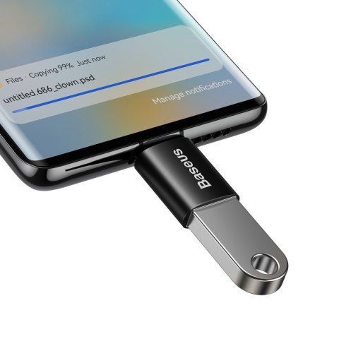 Przejściówka adapter Ingenuity Series z USB-C do USB-A 3.2 gen 1 - czarny BASEUS