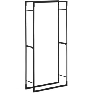 Stojak na drewno kominkowe metalowy prostokątny LOFT do 35 kg 60 x 25 x 150 cm Hillvert