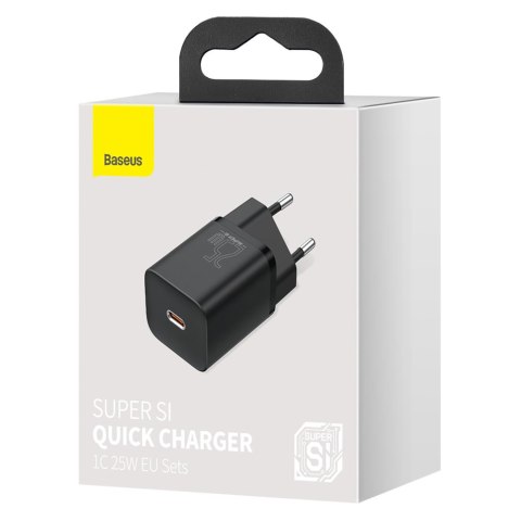 Super szybka ładowarka USB-C 25W Power Delivery Quick Charge - czarny BASEUS