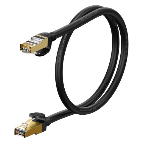 Szybki kabel sieciowy Patchcord RJ45 CAT 7 10Gbps 0.5m - czarny BASEUS