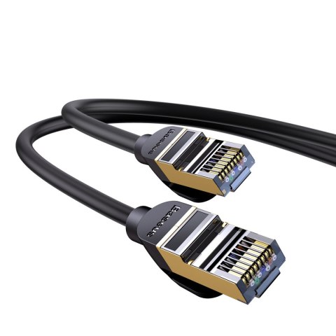 Szybki kabel sieciowy Patchcord RJ45 CAT 7 10Gbps 1m - czarny BASEUS