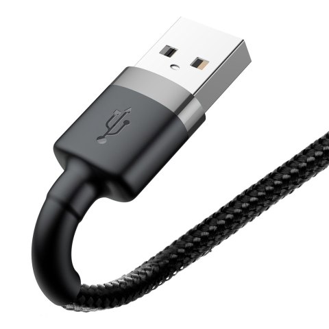 Wytrzymały kabel przewód w oplocie USB do iPhone Lightning QC3 2m - czarny BASEUS