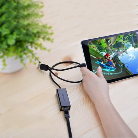 Zewnętrzna karta sieciowa LAN RJ45 - USB 2.0 100 Mbps - czarny UGREEN