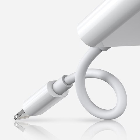 Adapter przejściówka rozdzielacz słuchawkowy iPhone Lightning - 2x Lightning biały JOYROOM