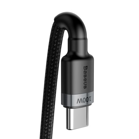 Cafule nylonowy kabel przewód USB-C Power Delivery 2.0 100W 20V 5A 2m szary BASEUS