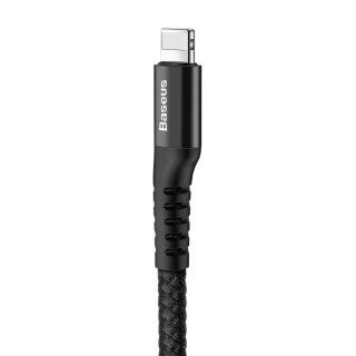 Kabel przewód do Iphone sprężynowy USB - Lightning Fish Eye 1m czarny BASEUS
