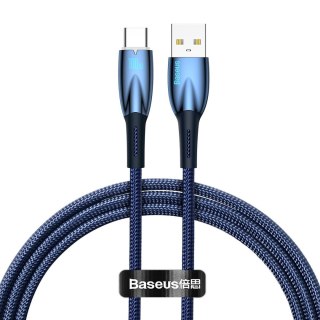 Kabel przewód do szybkiego ładowania Glimmer USB-A - USB-C 1m - niebieski BASEUS