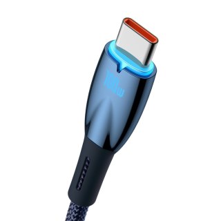 Kabel przewód do szybkiego ładowania Glimmer USB-A - USB-C 1m - niebieski BASEUS