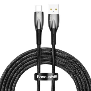 Kabel przewód do szybkiego ładowania Glimmer USB-A - USB-C 2m - czarny BASEUS