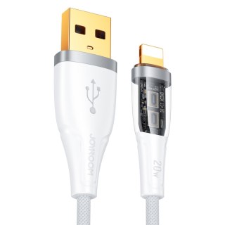 Kabel przewód z inteligentnym wyłącznikiem USB-A - iPhone Lightning 1.2m - biały JOYROOM