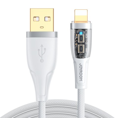 Kabel przewód z inteligentnym wyłącznikiem USB-A - iPhone Lightning 1.2m - biały JOYROOM