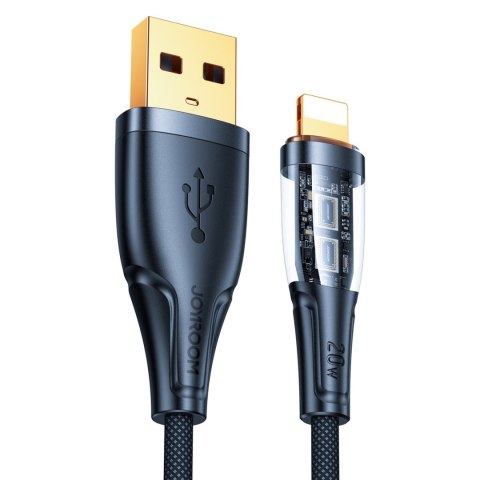 Kabel przewód z inteligentnym wyłącznikiem USB-A - iPhone Lightning 1.2m - czarny JOYROOM