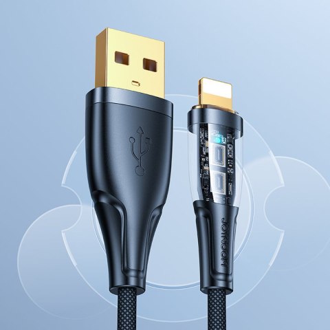 Kabel przewód z inteligentnym wyłącznikiem USB-A - iPhone Lightning 1.2m - czarny JOYROOM