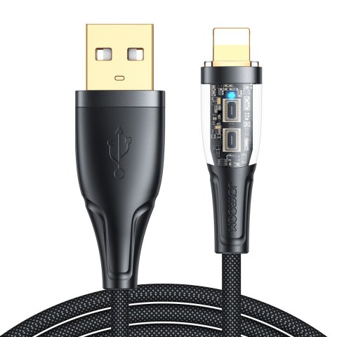 Kabel przewód z inteligentnym wyłącznikiem USB-A - iPhone Lightning 1.2m - czarny JOYROOM