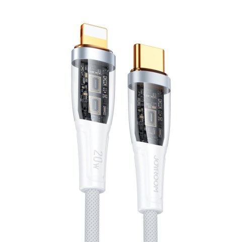 Kabel przewód z inteligentnym wyłącznikiem USB-C - iPhone Lightning 1.2m - biały JOYROOM