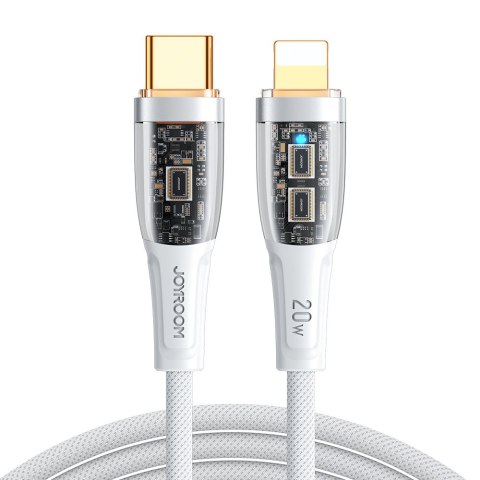 Kabel przewód z inteligentnym wyłącznikiem USB-C - iPhone Lightning 1.2m - biały JOYROOM