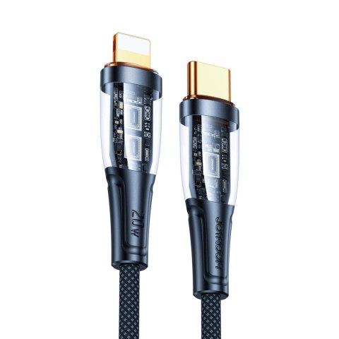 Kabel przewód z inteligentnym wyłącznikiem USB-C - iPhone Lightning 1.2m - czarny JOYROOM