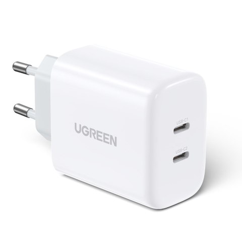 Ładowarka sieciowa do telefonu 2x USB-C 40W Power Delivery biały UGREEN