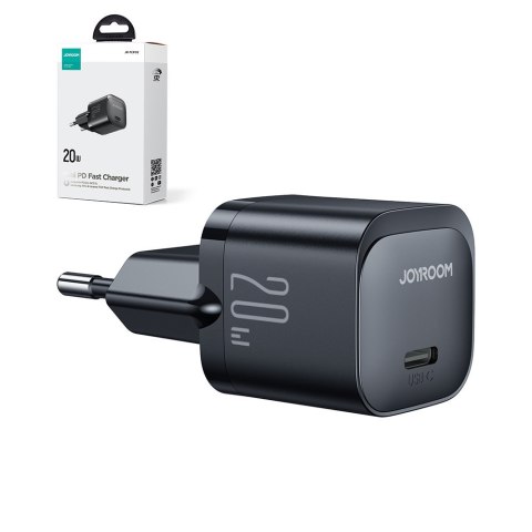 Mini ładowarka do telefonu USB-C 20W PD JR-TCF02 - czarna JOYROOM