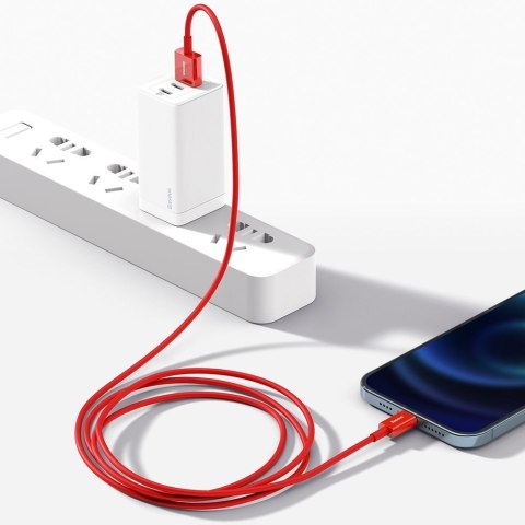 Superior kabel przewód do Iphone USB - Lightning 2.4A 1m czerwony BASEUS