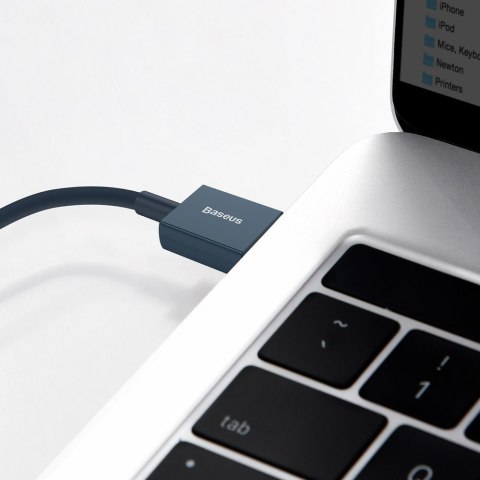 Superior kabel przewód do Iphone USB - Lightning 2.4A 1m niebieski BASEUS