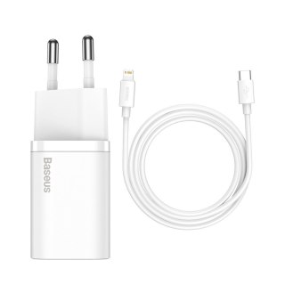 Szybka ładowarka do Iphone Super Si 1C 20W Power Delivery + kabel USB-C - Lightning 1m biały BASEUS