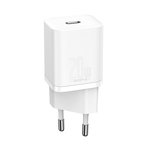 Szybka ładowarka do Iphone Super Si 1C 20W Power Delivery + kabel USB-C - Lightning 1m biały BASEUS