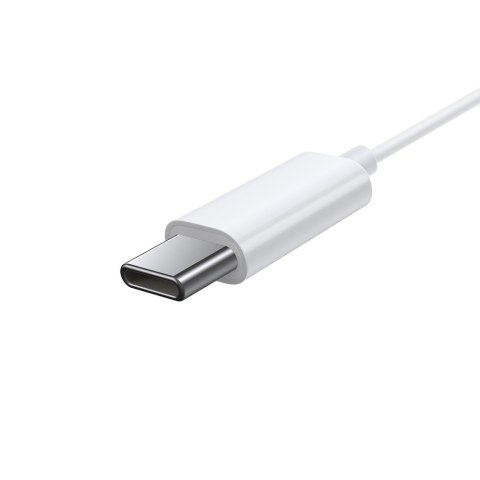 Douszne słuchawki na kablu z mikrofonem USB-C Encok C17 białe BASEUS