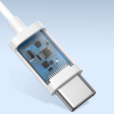 Douszne słuchawki na kablu z mikrofonem USB-C Encok C17 białe BASEUS