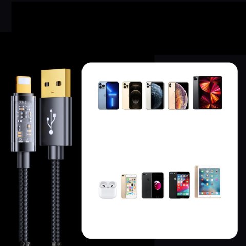 Kabel do iPhone USB - Lightning do ładowania i transmisji danych 2.4A 20W 1.2m niebieski JOYROOM