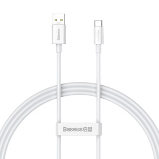 Kabel przewód Superior Series SUPERVOOC USB-A do USB-C 65W 1m biały BASEUS