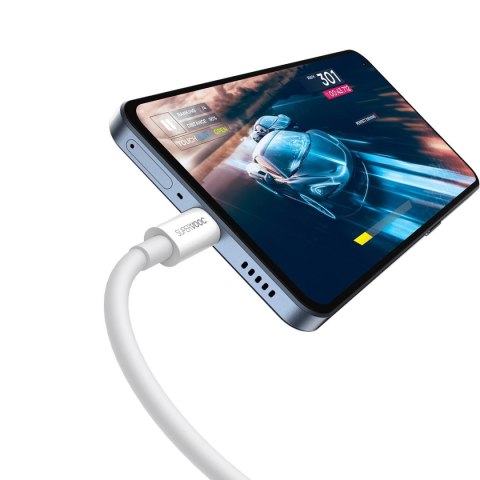 Kabel przewód Superior Series SUPERVOOC USB-A do USB-C 65W 1m biały BASEUS