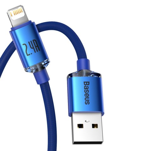 Kabel przewód USB - Lightning do szybkiego ładowania i transferu danych 1.2m niebieski BASEUS