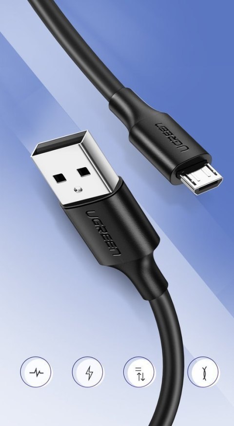 Kabel przewód USB - micro USB 2A 1m czarny UGREEN