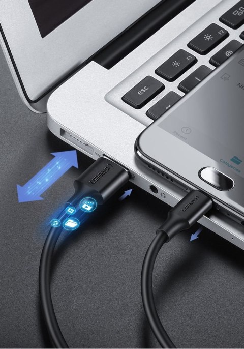 Kabel przewód USB - micro USB 2A 1m czarny UGREEN