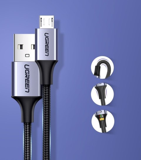 Kabel przewód USB - micro USB 2m szary UGREEN